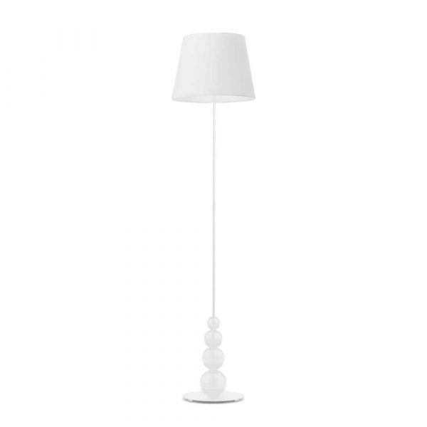 Stylowa lampa pokojowa, Lizbona, 37x174 cm, biały klosz