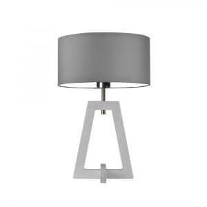 Lampka nocna, stołowa, Clio, 30x47 cm, szary klosz