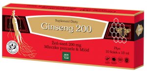 Ginseng. Poland − Ginseng 200, żeńszeń, mleczko pszczele i miód − 10 x 10 ml