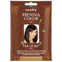 Venita. Henna. Color ziołowa odżywka koloryzująca z naturalnej henny 113 Jasny. Brąz 25 g[=]