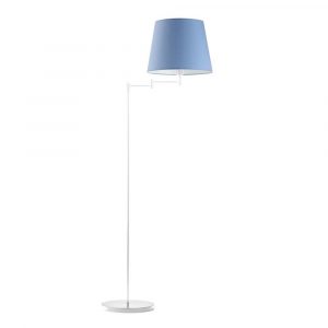 Lampa stojąca podłogowa, Asti, 63x165 cm, niebieski klosz