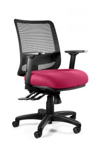 Fotel ergonomiczny, biurowy, Saga. Plus. M, magenta