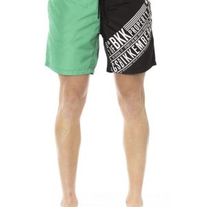 Modny, markowy strój kapielowy. Bikkembergs. Beachwear model. BKK1MBM09 kolor. Zielony. Odzież męska. Sezon: