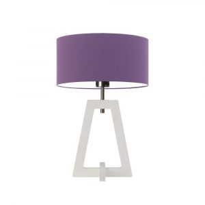 Lampka nocna, stołowa, Clio, 30x47 cm, fioletowy klosz