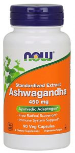 Now. Foods. Ashwagandha 450 mg. Witanolidy 2,5% (90 kaps.)