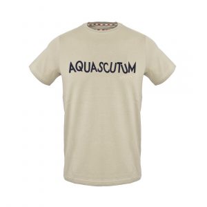 Koszulka. T-shirt marki. Aquascutum model. TSIA106 kolor. Brązowy. Odzież męska. Sezon: Wiosna/Lato