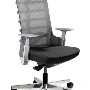 Fotel ergonomiczny, biurowy, mikrosiatka, Spinelly. M, czarny