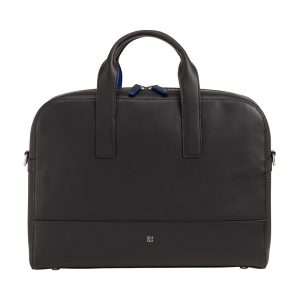 DUDU 16-calowe skórzane torby na laptopa dla mężczyzn i kobiet, torba na dokumenty z dwoma uchwytami i odpinanym paskiem na ramię
