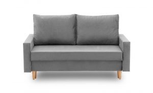 Sofa z funkcją spania, Bellis, 150x90x75 cm, jasny szary