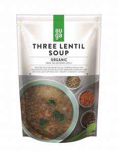 Auga − Zupa trzy soczewice z zieloną, czerwoną i brązową soczewicą BIO − 400 g[=]