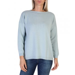 Swetry marki 100% Cashmere model. DBT-FF7 kolor. Niebieski. Odzież damska. Sezon: Jesień/Zima