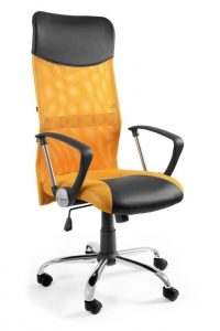 Fotel biurowy, obrotowy, krzesło, Viper, żółty