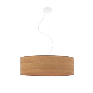 Lampa wisząca do salonu, Hajfa. Eco fi - 60 cm, klosz dąb sonoma
