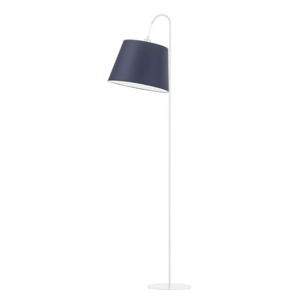 Lampa stojąca łukowa, Tallin, 52x171 cm, granatowy klosz