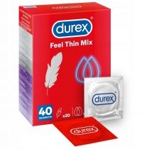 Durex. Feel. Thin prezerwatywy lateksowe. Mix 40 szt.