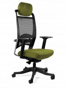 Wysoki fotel ergonomiczny, biurowy, Fulkrum, olive