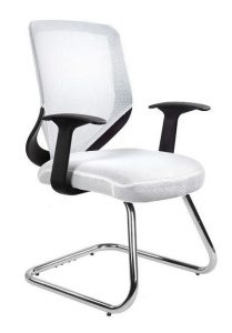Krzesło biurowe, fotel, Mobi. Skid, biały