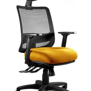 Fotel ergonomiczny do biura, Saga. Plus, honey