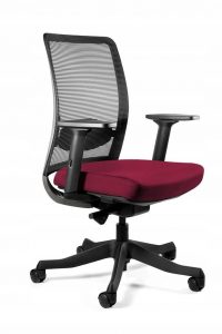 Fotel biurowy, ergonomiczny, Anggun - M, burgundy, czarny