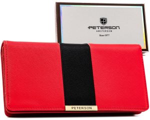 Duży portfel damski ze skóry ekologicznej - Peterson