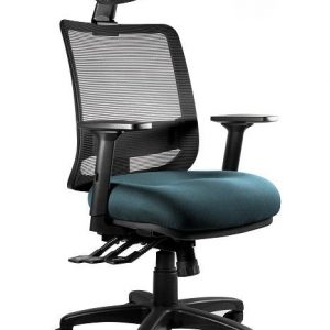 Fotel ergonomiczny do biura, Saga. Plus, steelblue