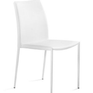 Krzesło do jadalni, salonu, klasyczne, ekoskóra, design, biały