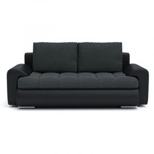 Sofa dwuosobowa, Tokio. VIII, 160x90x75 cm, ciemny szary, czarny