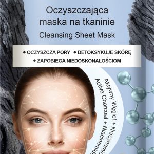 Biotaniqe, Oczyszczająca maska na tkaninie z. Aktywnym. Węglem, 13 ml