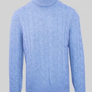 Swetry marki. Malo model. IUM024FCB22 kolor. Niebieski. Odzież męska. Sezon: Cały rok