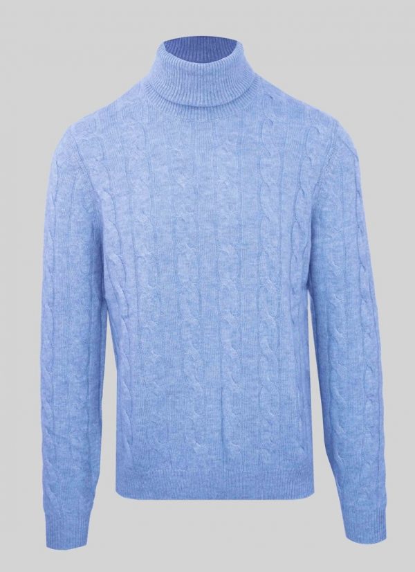 Swetry marki. Malo model. IUM024FCB22 kolor. Niebieski. Odzież męska. Sezon: Cały rok