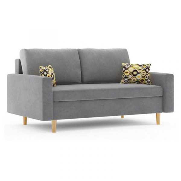 Sofa w stylu skandynawskim, rozkładana, Etna, 150x90x75 cm, szary