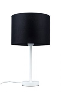 Lampa stołowa, biurowa, nocna, Tamara, 25x49 cm, biały, czarny