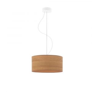 Lampa wisząca do salonu, Hajfa. Eco fi - 30 cm, klosz dąb sonoma