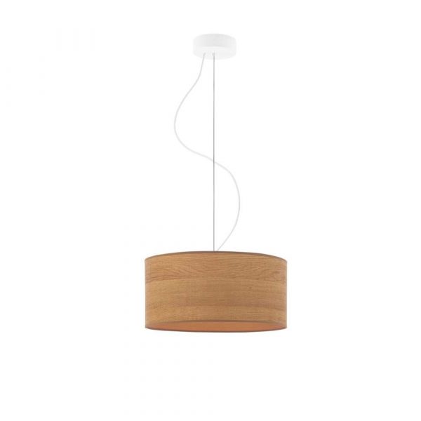 Lampa wisząca do salonu, Hajfa. Eco fi - 30 cm, klosz dąb sonoma