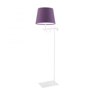Nowoczesna lampa podłogowa, Bata, 50x170 cm, fioletowy klosz