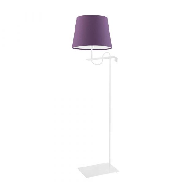 Nowoczesna lampa podłogowa, Bata, 50x170 cm, fioletowy klosz