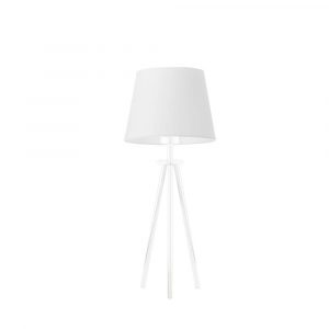 Lampa stołowa z abażurem, Bergen, 20x40 cm, biały klosz