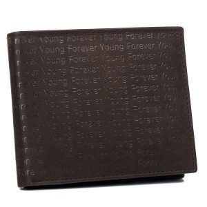 Skórzany portfel zdobiony monogramem - Forever. Young