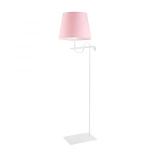 Nowoczesna lampa podłogowa, Bata, 50x170 cm, różowy klosz
