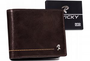 Skórzany męski portfel. Rovicky. N992-CMC