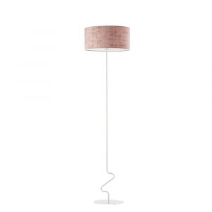 Lampa do salonu, Jersey velur, 40x166 cm, różowy klosz