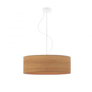Lampa wisząca do salonu, Hajfa. Eco fi - 50 cm, klosz dąb sonoma