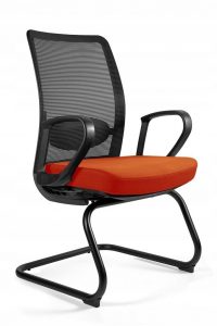 Fotel biurowy, krzesło konferencyjne, Anggun. Skid, mandarin