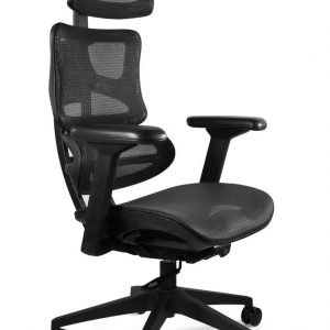 Fotel biurowy, ergonomiczny, Ergotech, czarny
