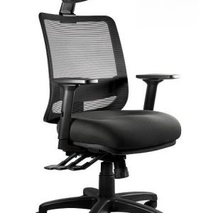Fotel ergonomiczny do biura, Saga. Plus, czarny