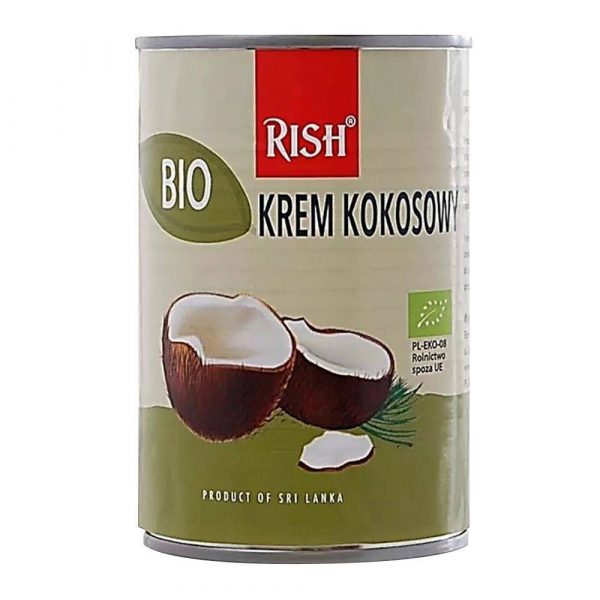 Rish − Krem kokosowy 17% tłuszczu. BIO − 400 ml