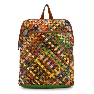 Damski designerski kolorowy plecak w mozaikę