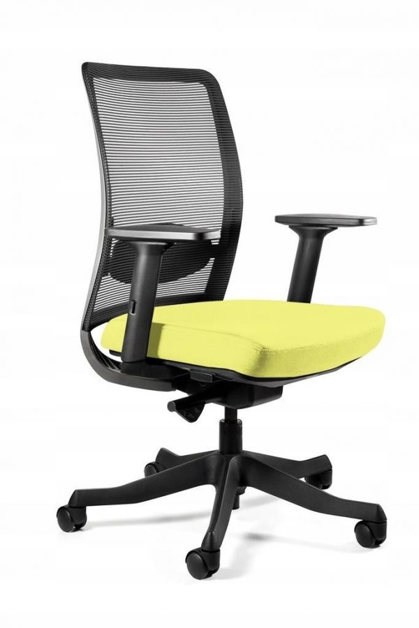 Fotel biurowy, ergonomiczny, Anggun - M, mustard, czarny