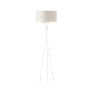 Lampa podłogowa glamour, Paryż marmur, 40x160 cm, biały klosz