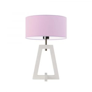 Lampka nocna, stołowa, Clio, 30x47 cm, jasnofioletowy klosz